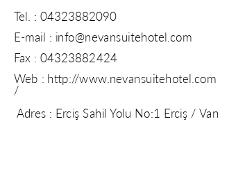 Nevan Suite Hotel iletiim bilgileri
